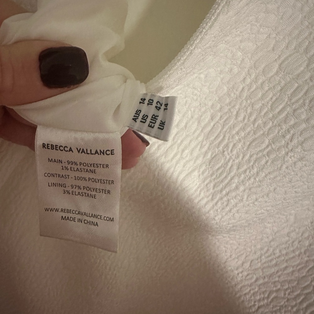 Rebecca Vallance Puff Sleeve V neck Midi dress - Picture 6 of 7